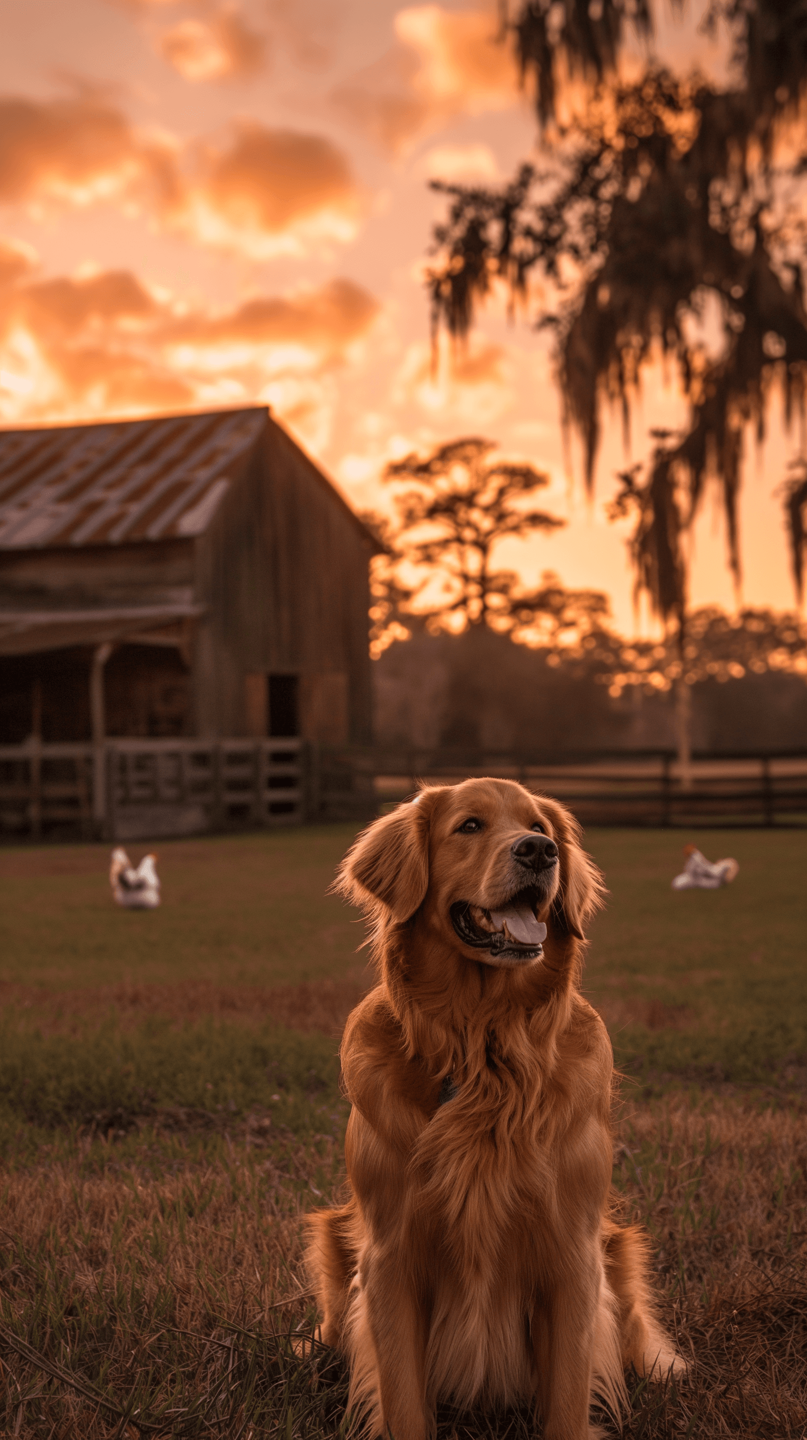 imjoshnewton_a_phone_background_of_a_golden_retriever_on_a_farm_8c96b12e-faad-4a7b-901b-2ac1f3d4d06d.png