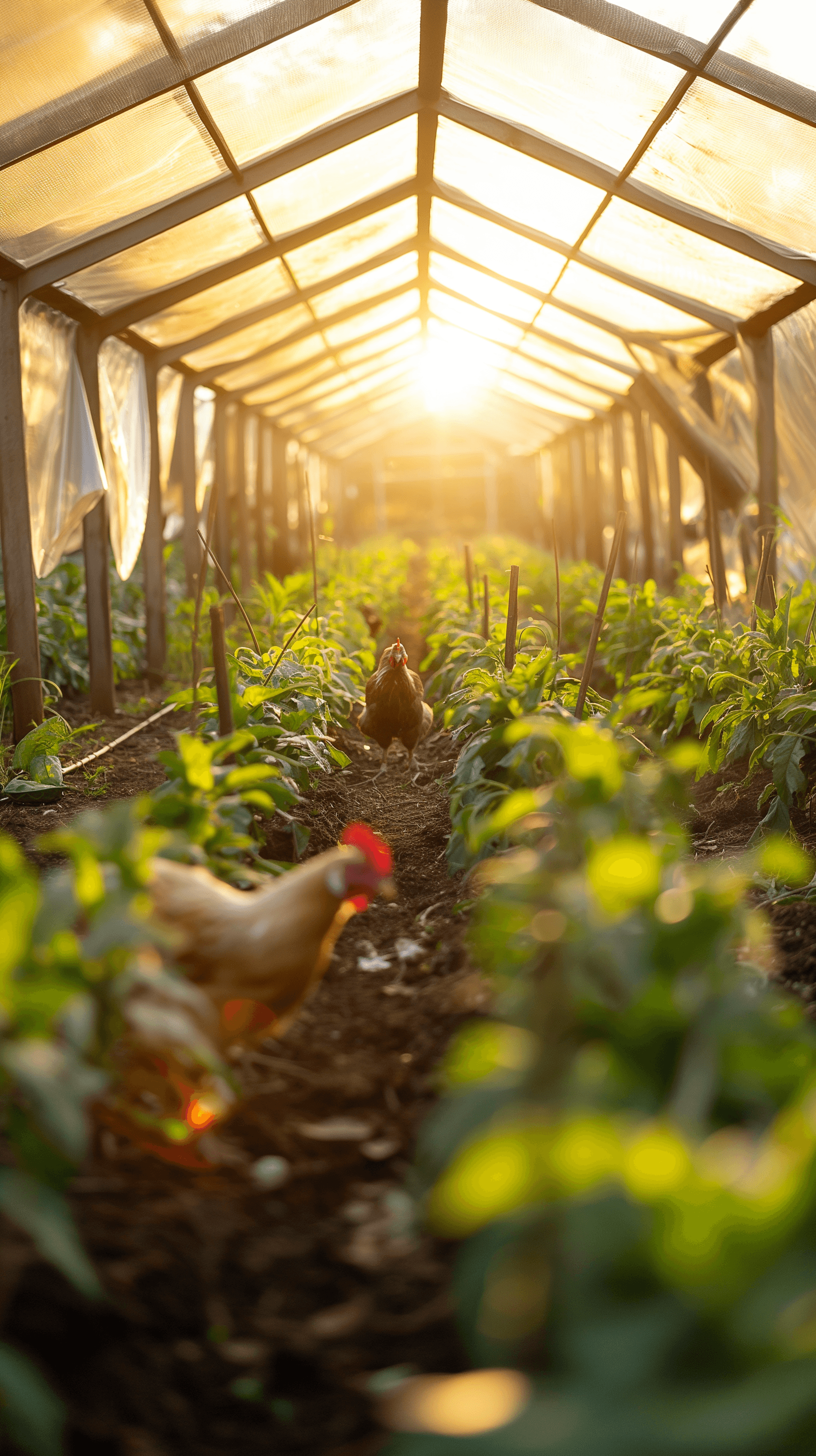 imjoshnewton_a_phone_background_of_chickens_in_a_rustic_greenho_4d323967-f37c-4e31-bc94-0c05222083c9.png