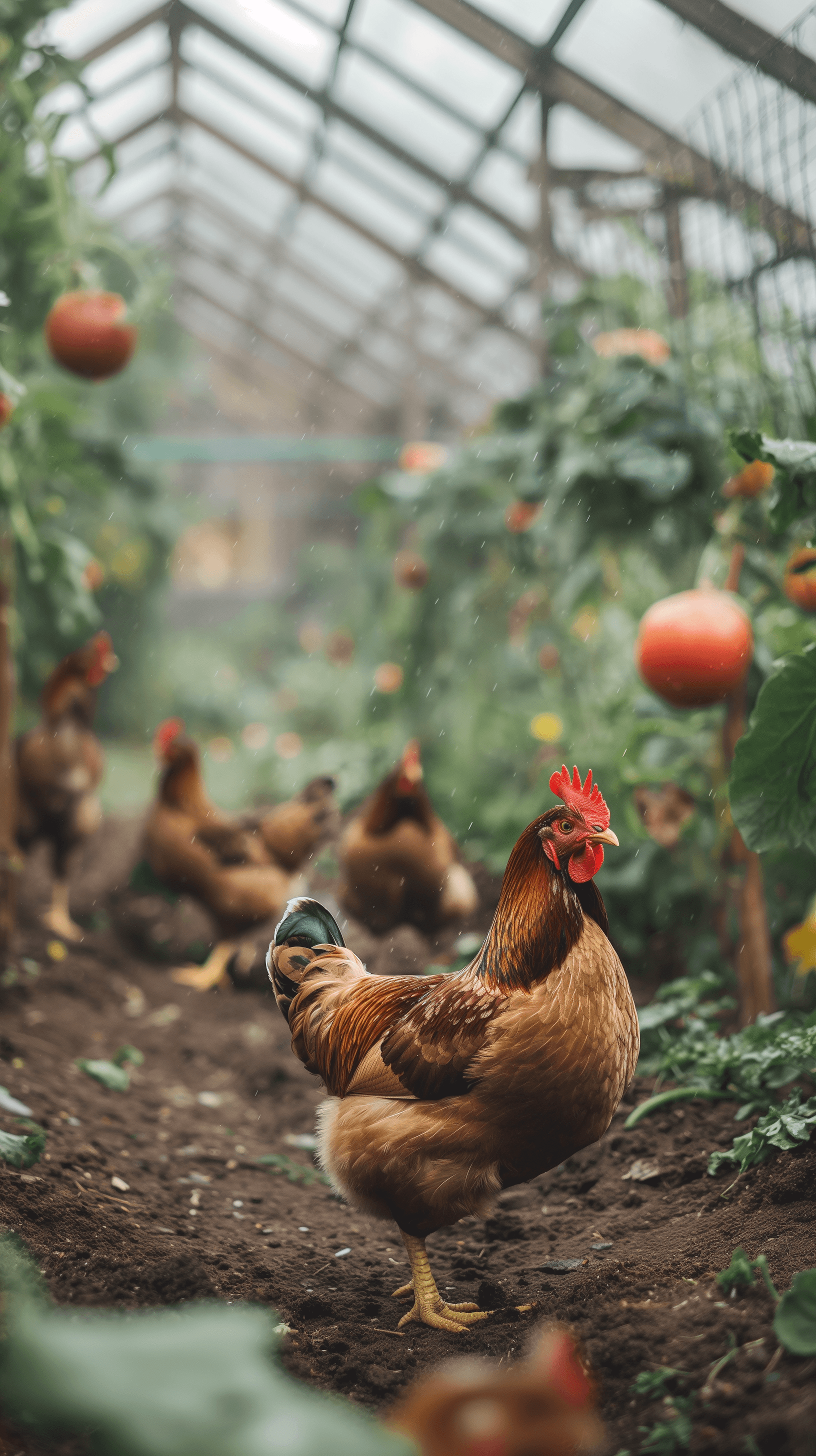 imjoshnewton_a_phone_background_of_chickens_in_a_rustic_greenho_bf9335f4-49a8-4cbe-8697-c60ec2aa4362.png