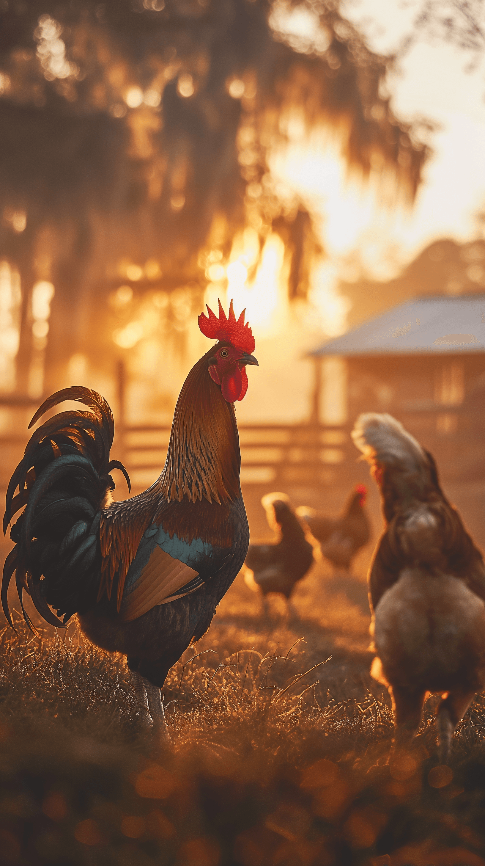 imjoshnewton_a_phone_background_of_chickens_one_is_a_rooster_in_9e8f7688-35cd-447c-b52d-62c3191c9406.png