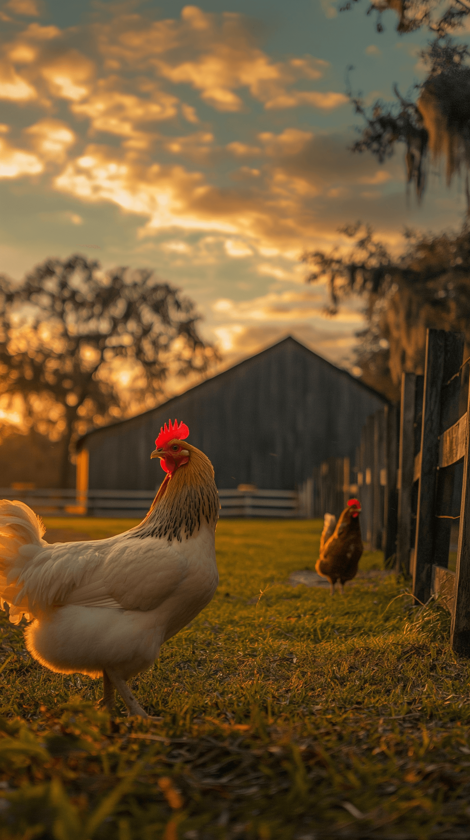 imjoshnewton_a_phone_background_of_chickens_playing_with_a_bord_955693de-943e-4ca7-bacd-b2b533e31832.png